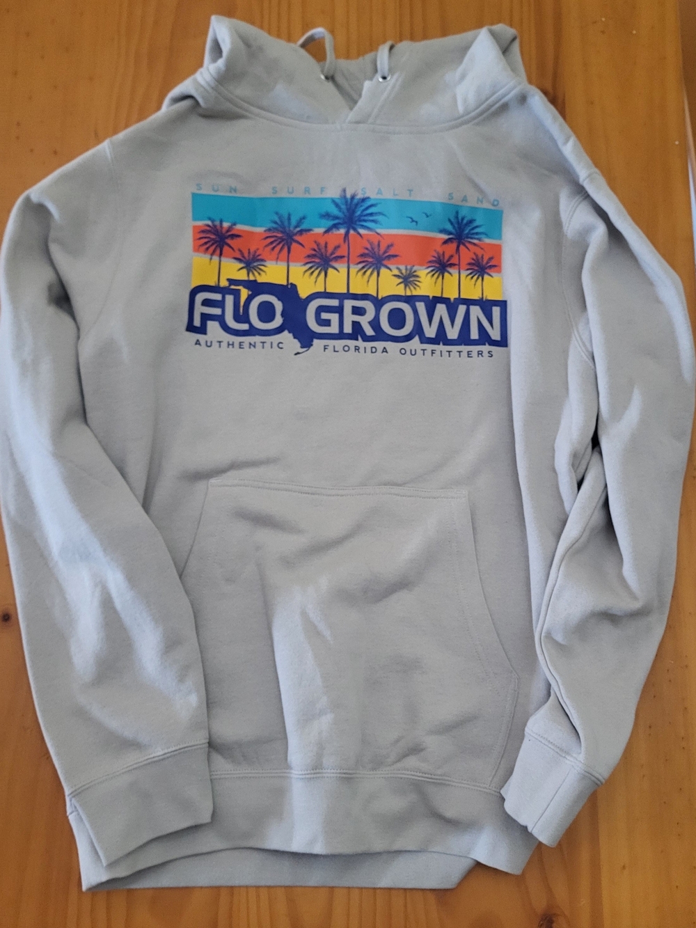 FloGrown Hoodie with Sunset Palm Graphic